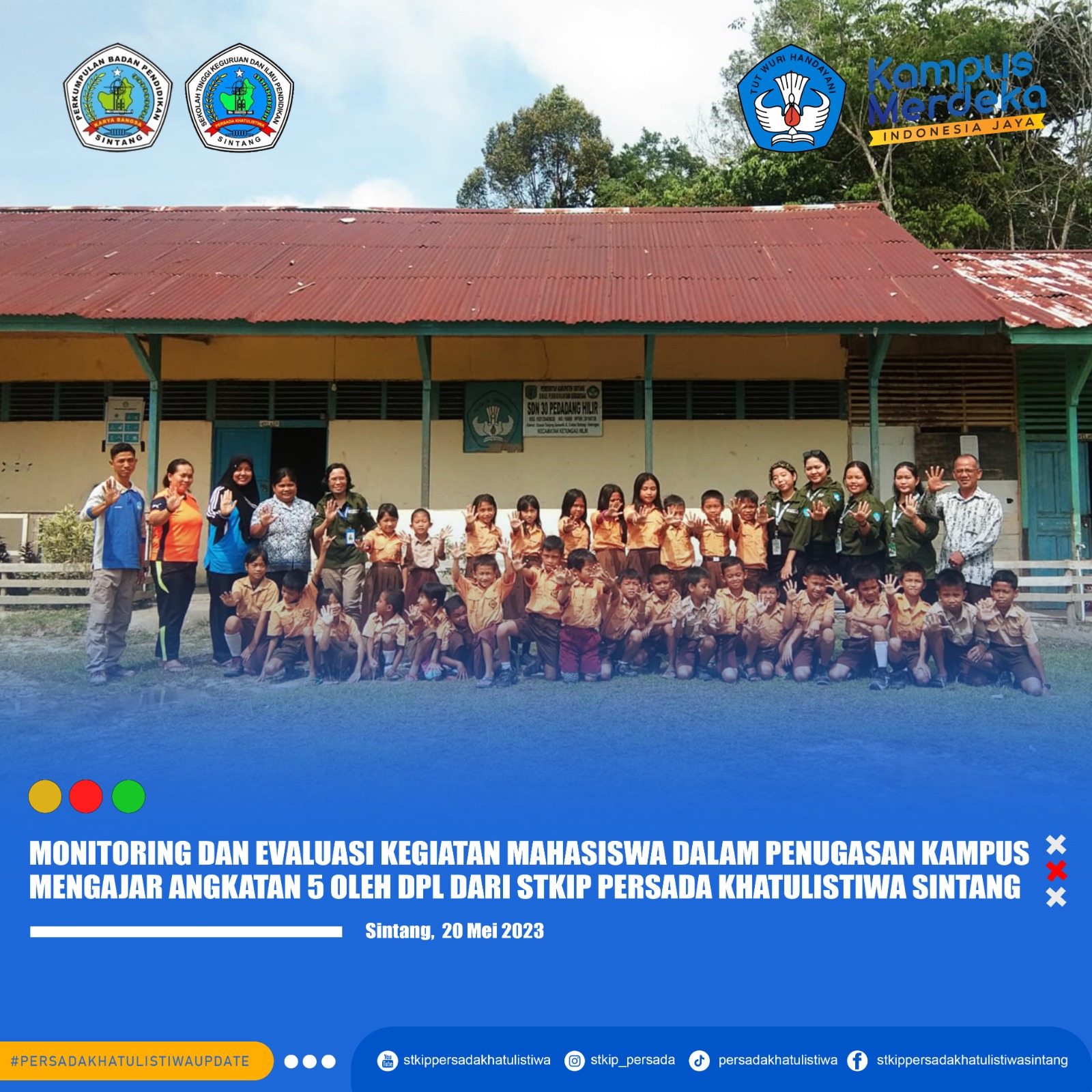 Mahasiswa PPL Bersama dengan para murid persekolahan